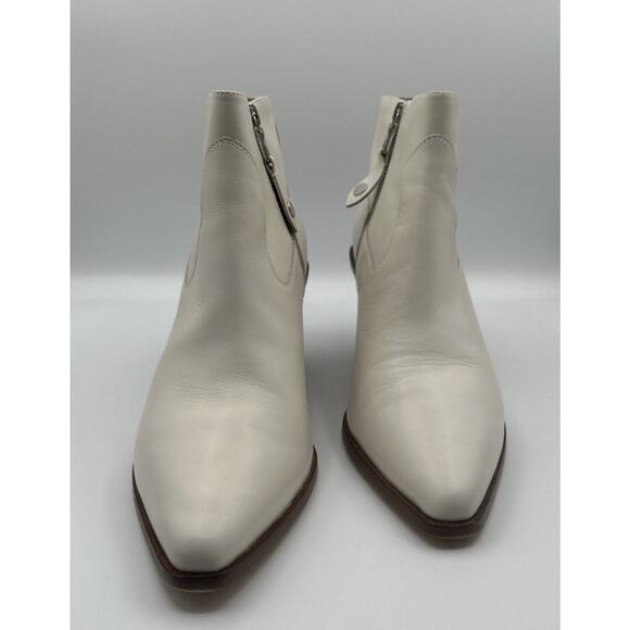 rag & bone NEW YORK Razor Leather Ankle antique white Boots 11 Western 19-01 - Picture 7 of 16